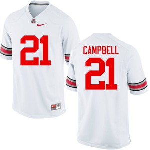 Men's Ohio State Buckeyes #21 Parris Campbell White Game Football Jerseys 729270-647