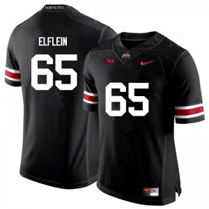 Men Ohio State #65 Pat Elflein Black Game Stitched Jersey 552729-246
