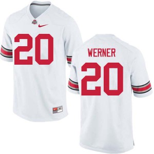 Mens Ohio State Buckeyes #20 Pete Werner White Stitched Jerseys 165969-246