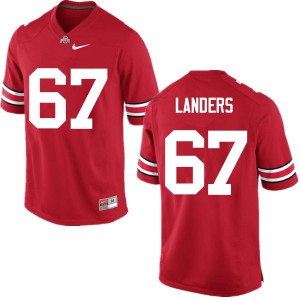 Men's OSU #67 Robert Landers Red Game Stitched Jersey 887895-814