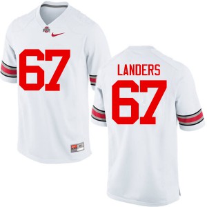 Mens Ohio State Buckeyes #67 Robert Landers White Game High School Jerseys 574172-249
