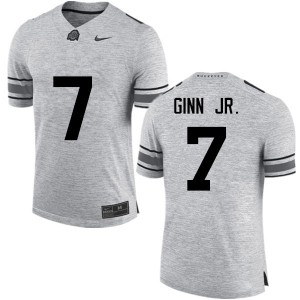 Men's Ohio State #7 Ted Ginn Jr. Gray Game Football Jerseys 346349-642