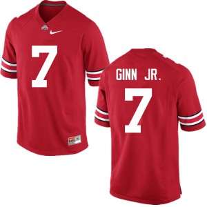 Mens Ohio State #7 Ted Ginn Jr. Red Game Embroidery Jersey 558507-630