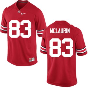 Men OSU Buckeyes #83 Terry McLaurin Red Game Stitched Jerseys 355539-876