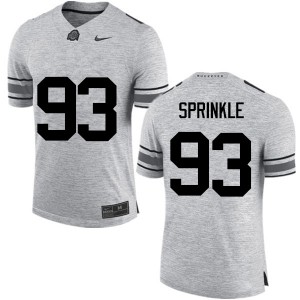 Mens Ohio State #93 Tracy Sprinkle Gray Game High School Jerseys 280778-614