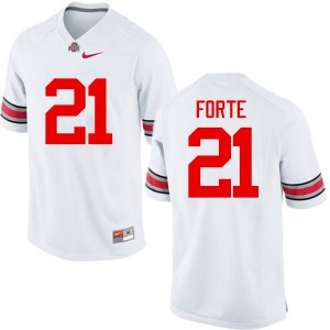 Men Ohio State #21 Trevon Forte White Game Football Jerseys 699470-834