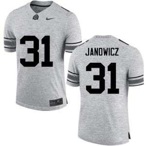 Men Ohio State Buckeyes #31 Vic Janowicz Gray Game Official Jersey 886455-321