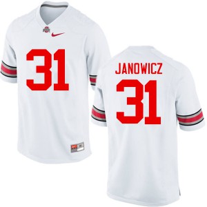 Men Ohio State #31 Vic Janowicz White Game Player Jersey 185545-605