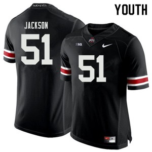 Youth Ohio State #51 Antwuan Jackson Black College Jerseys 743873-986