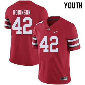 Youth OSU #42 Bradley Robinson Red Player Jersey 829221-170