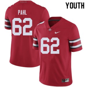 Youth Ohio State Buckeyes #62 Brandon Pahl Red Official Jersey 655736-744