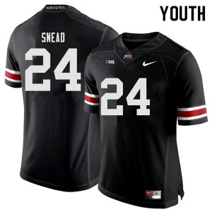 Youth Ohio State #24 Brian Snead Black Official Jersey 103868-361