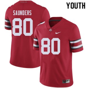 Youth Ohio State Buckeyes #80 C.J. Saunders Red High School Jerseys 354554-601