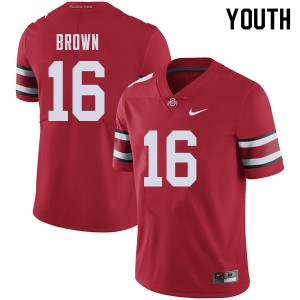 Youth Ohio State #16 Cameron Brown Red University Jersey 756392-477