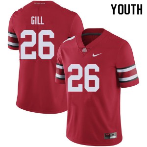 Youth Ohio State #26 Jaelen Gill Red Player Jerseys 436204-137
