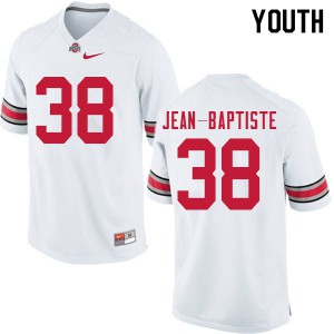Youth Ohio State Buckeyes #38 Javontae Jean-Baptiste White Official Jerseys 658671-673