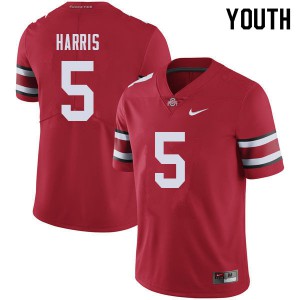 Youth OSU #5 Jaylen Harris Red Football Jersey 504568-864