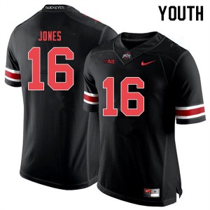 Youth Ohio State #16 Keandre Jones Black Out Stitched Jerseys 991958-730