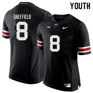 Youth Ohio State #8 Kendall Sheffield Black Football Jerseys 634080-924
