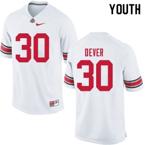 Youth OSU #30 Kevin Dever White Official Jerseys 889848-486