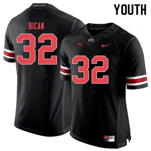 Youth Ohio State #32 Luciano Bican Black Out NCAA Jerseys 124810-149
