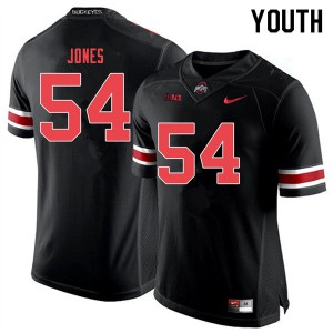 Youth Ohio State #54 Matthew Jones Black Out Embroidery Jerseys 263335-632