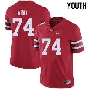 Youth Ohio State #74 Max Wray Red Official Jerseys 983181-358