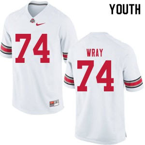 Youth OSU Buckeyes #74 Max Wray White Official Jersey 663886-823