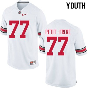 Youth Ohio State Buckeyes #77 Nicholas Petit-Frere White Player Jerseys 966735-599