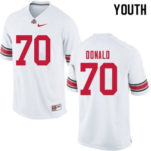 Youth Ohio State #70 Noah Donald White University Jersey 229881-553