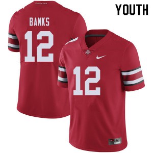 Youth Ohio State #12 Sevyn Banks Red Stitched Jersey 914534-692