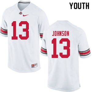 Youth Ohio State #13 Tyreke Johnson White High School Jersey 279962-388