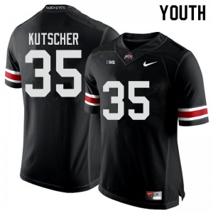 Youth Ohio State Buckeyes #35 Austin Kutscher Black Stitch Jersey 206719-167