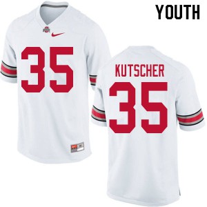 Youth Ohio State #35 Austin Kutscher White College Jersey 912031-975