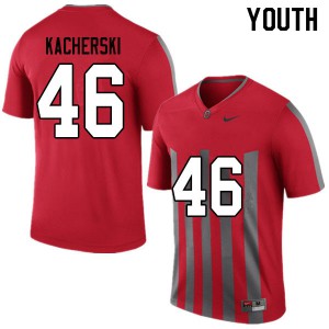 Youth Ohio State #46 Cade Kacherski Throwback Embroidery Jersey 744060-210