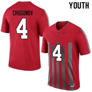Youth OSU Buckeyes #4 Chris Chugunov Throwback High School Jersey 464630-909