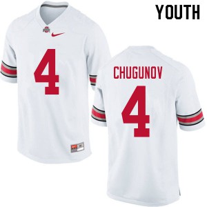 Youth Ohio State Buckeyes #4 Chris Chugunov White College Jerseys 308717-844