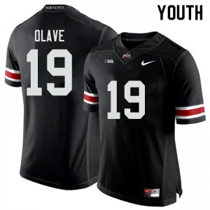 Youth Ohio State #19 Chris Olave Black Stitch Jerseys 556386-755