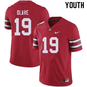 Youth Ohio State #19 Chris Olave Red Stitched Jersey 715845-735