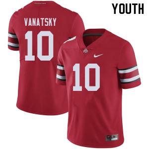 Youth OSU #10 Danny Vanatsky Red Embroidery Jersey 855329-396