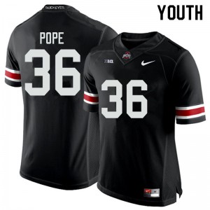 Youth OSU #36 K'Vaughan Pope Black Embroidery Jersey 774601-804