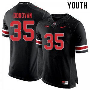 Youth Ohio State Buckeyes #35 Luke Donovan Blackout High School Jersey 584831-302