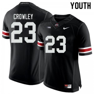 Youth Ohio State #23 Marcus Crowley Black Stitch Jerseys 502165-768