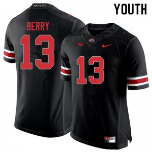 Youth Ohio State #13 Rashod Berry Blackout Embroidery Jersey 361191-161