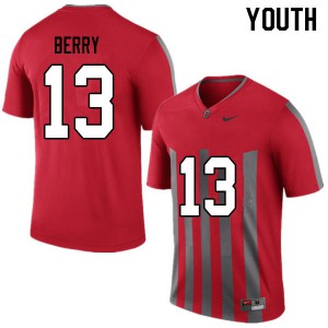 Youth OSU #13 Rashod Berry Throwback Football Jerseys 400510-300