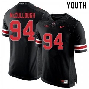 Youth Ohio State Buckeyes #94 Roen McCullough Blackout Stitched Jerseys 242249-900