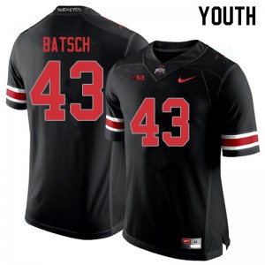 Youth OSU Buckeyes #43 Ryan Batsch Blackout University Jerseys 203646-126