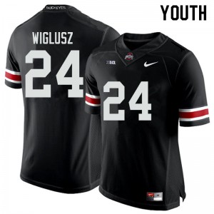 Youth Ohio State #24 Sam Wiglusz Black Official Jerseys 771213-571