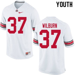 Youth Ohio State #37 Trayvon Wilburn White College Jersey 366353-708