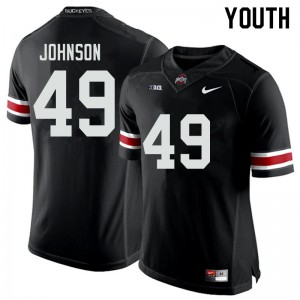 Youth Ohio State Buckeyes #49 Xavier Johnson Black Embroidery Jersey 168964-560